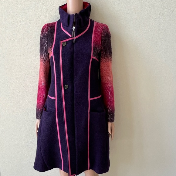 LEGATTE By SAVE THE Queen WOOL COAT JACKET, SIZE S - Picture 4 of 11